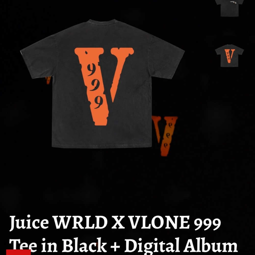 Juice WRLD X VLONE 999 Tee in Black - Picture 2 of 2